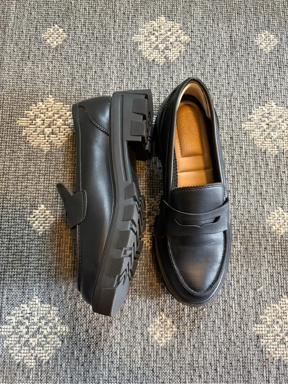 Classic Black Leather Women's Penny Loafers